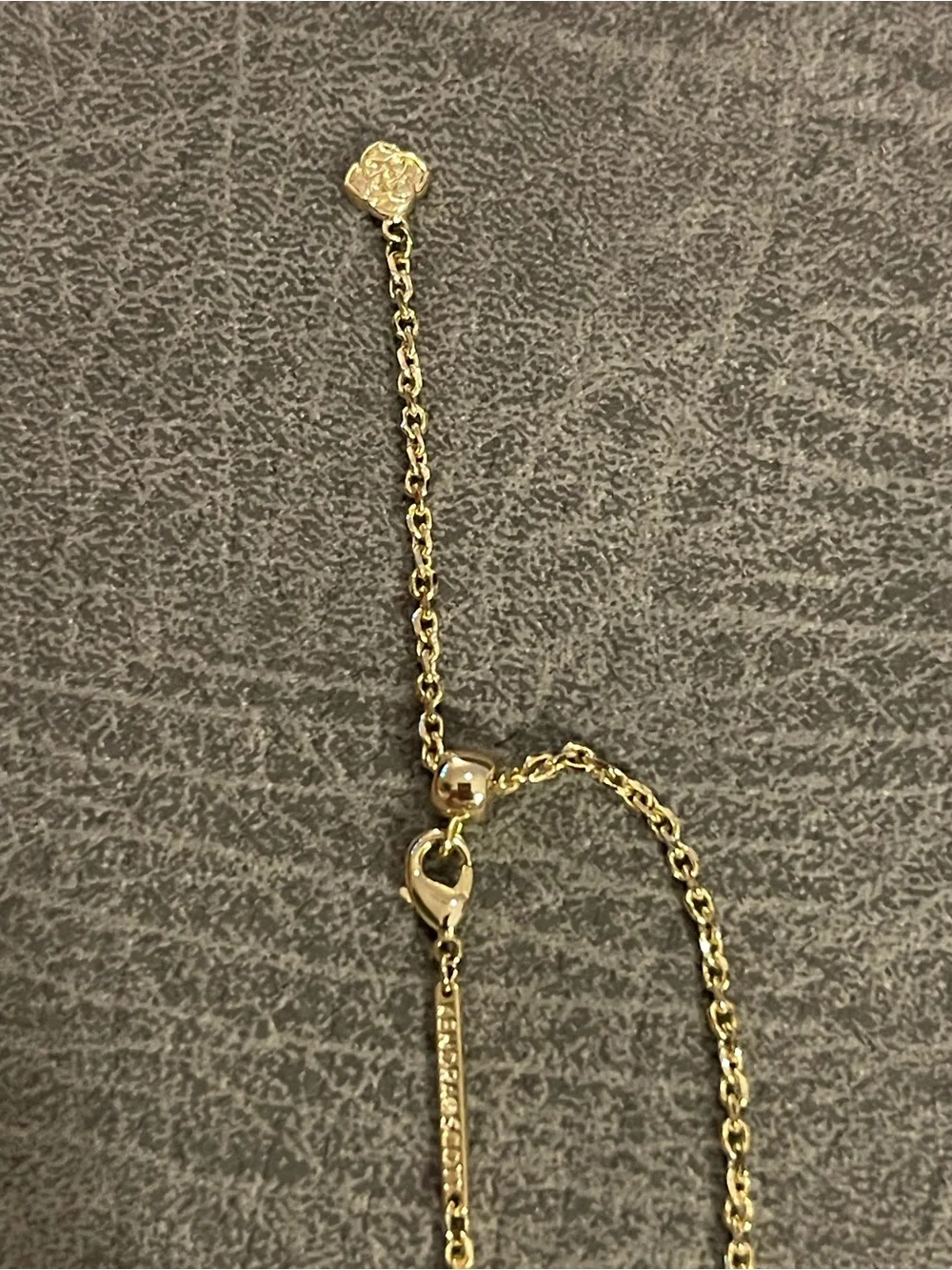 Gorjana Gold Necklace with Ruby Red Jewel